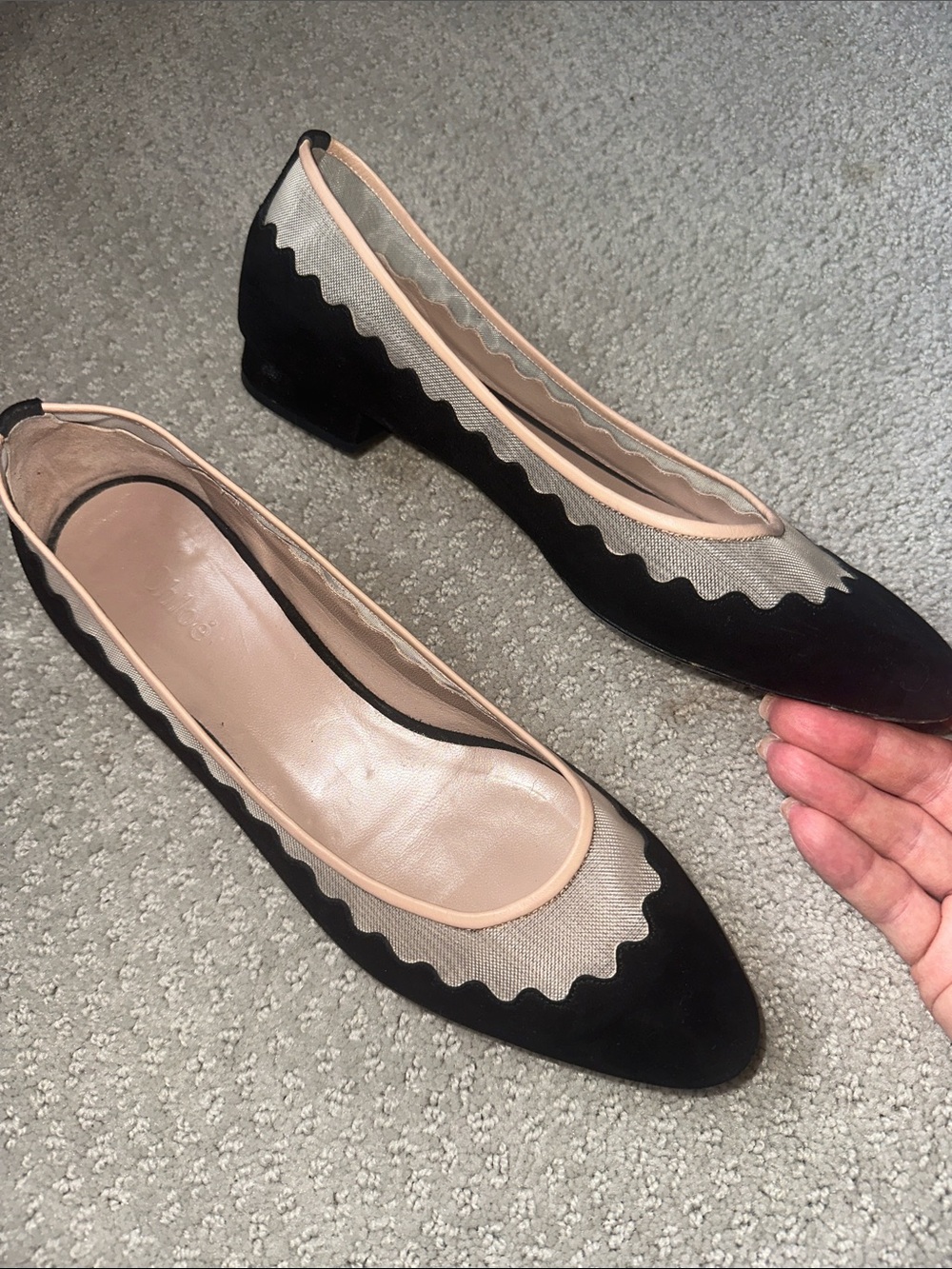 Beautiful Chloe Classy Scalloped Ballet Flats